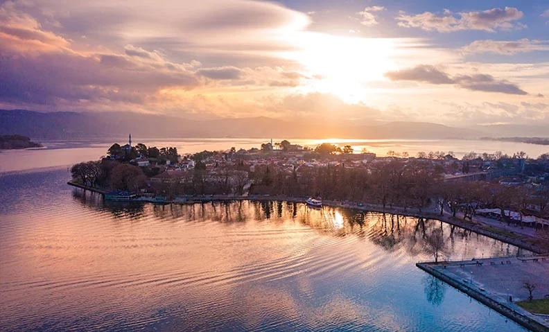 Lake Pamvotis and the island